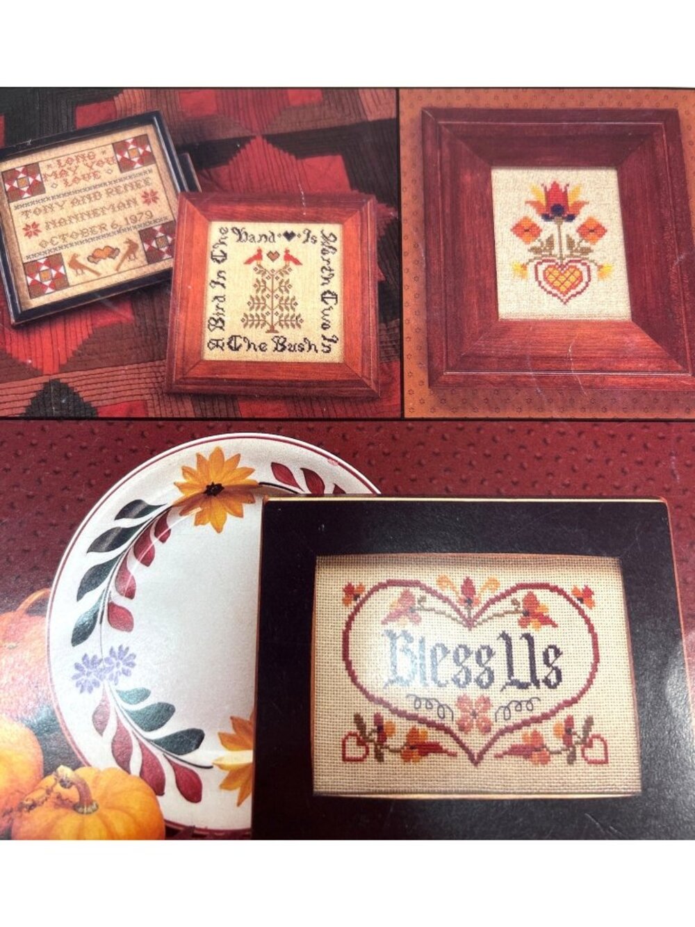 "Pennsylvania Dutch" Cross-Stitch Pattern Booklet Folk Art Design